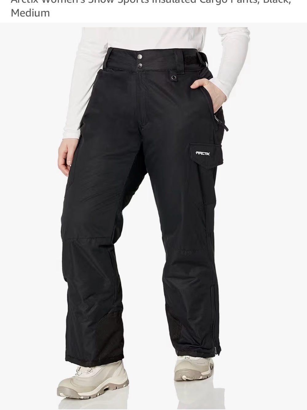 Arctix Black Insulated Snow Cargo Pants